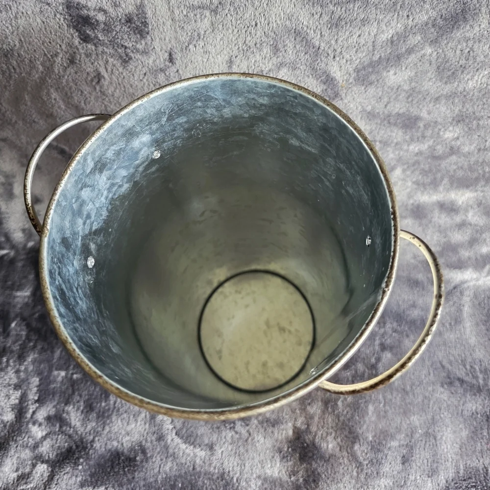 New Ashland Floral Print metal Flower Bucket, Easter spring summer 11